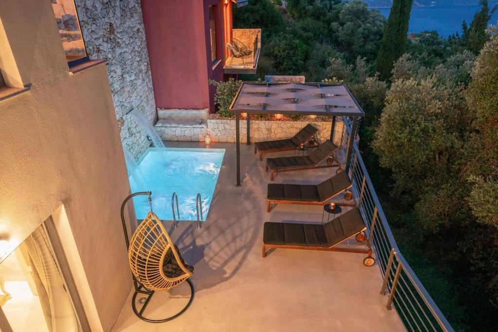 Villa Elisabeth Sea View Private Pool Fiskardo Kefalonia Katsarata Exterior photo